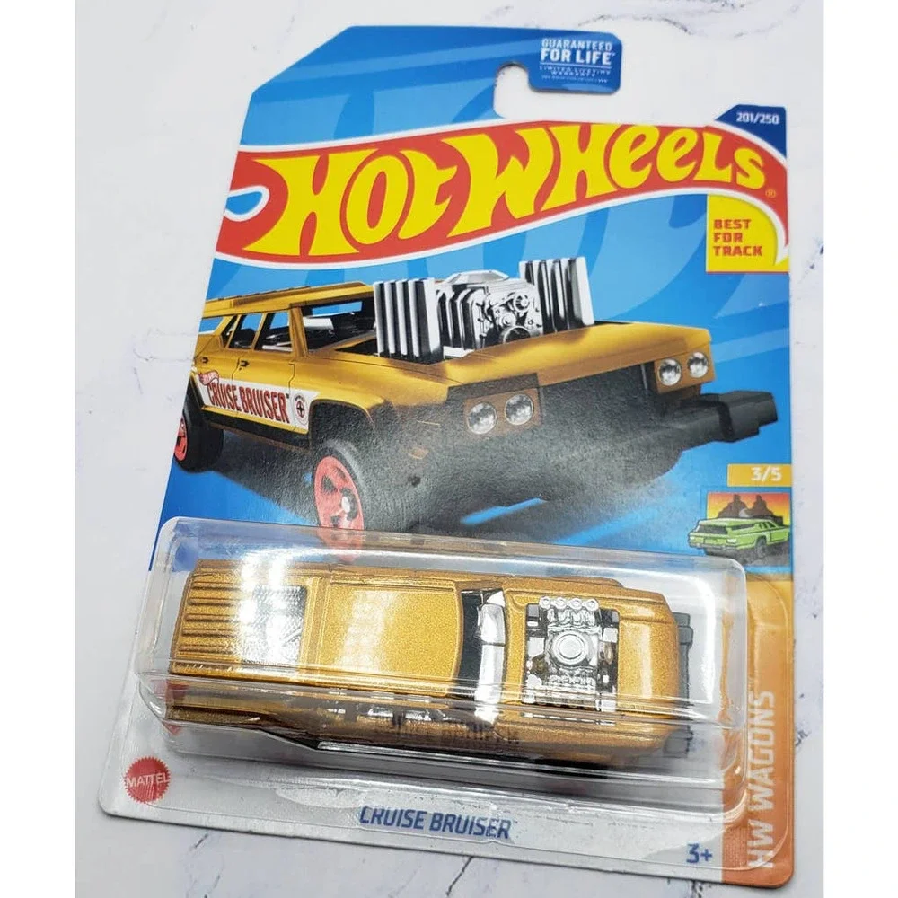 Hot Wheels 2022 HW Wagons 3/5 Cruise Bruiser Gold w/Red 5 Spoke Wheels